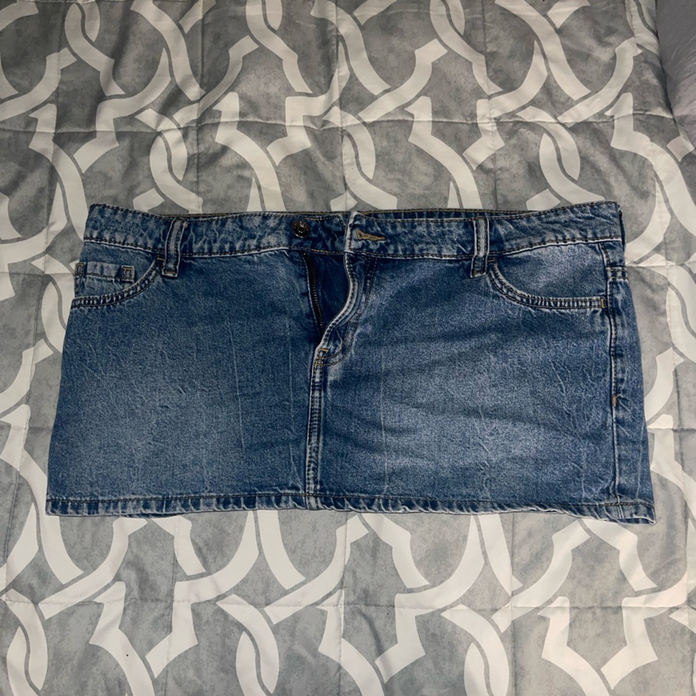 Denim mini skirt